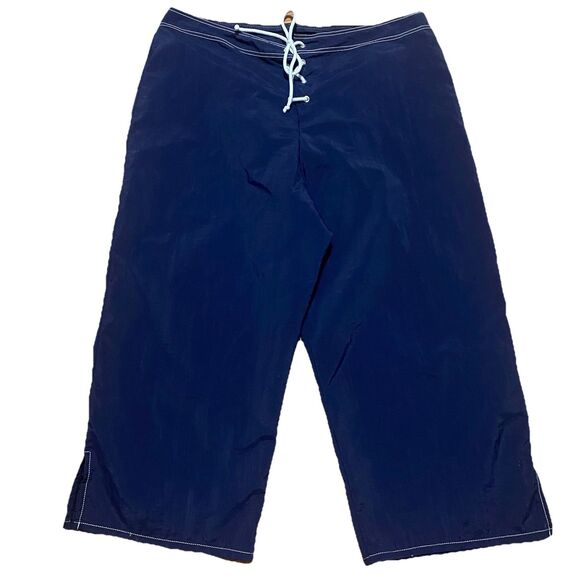 Other - Baltex Mens M Surf Skate Board Shorts Navy Long Swim Trunks Antron Nylon VTG 80s